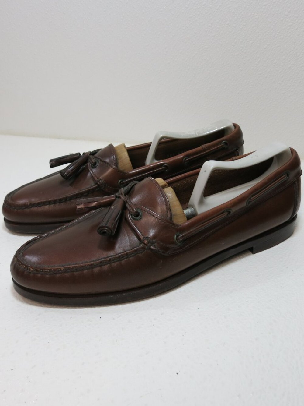 Heartland Leather Tassel Dress Moccasins Loafers Shoes Men's Footwear Sz 9 M